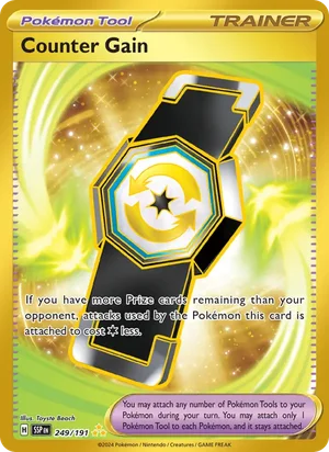 Counter Gain 249/191 Hyper Rare, Surging Sparks Pokémon TCG card