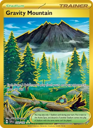 Gravity Mountain 250/191 Hyper Rare, Surging Sparks Pokémon TCG card