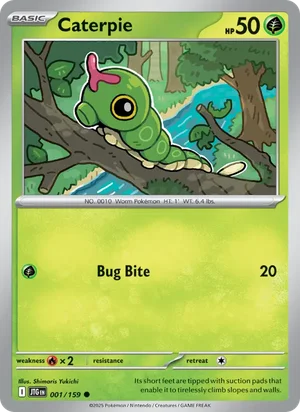 Caterpie Journey Together Pokémon TCG Common 001