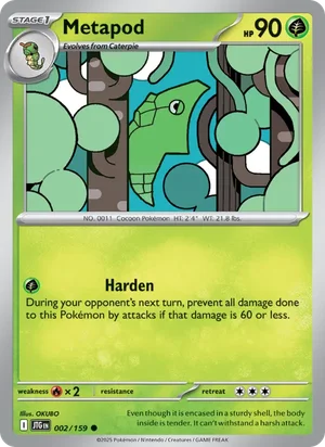 Metapod Journey Together Pokémon TCG Common 002