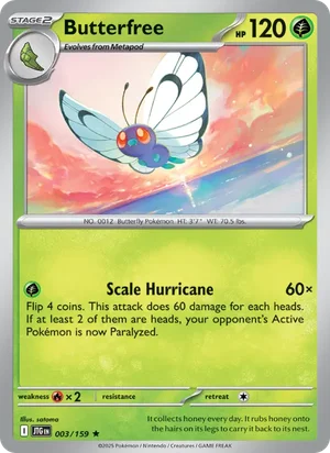 Butterfree Journey Together Pokémon TCG Rare 003