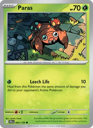 Paras Journey Together Pokémon TCG Common 004