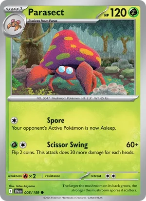 Parasect Journey Together Pokémon TCG Common 005