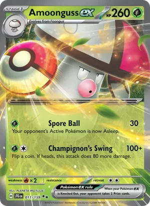 Amoonguss ex Journey Together Pokémon TCG Double Rare 011
