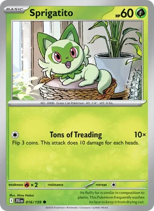 Sprigatito Journey Together Pokémon TCG Common 016