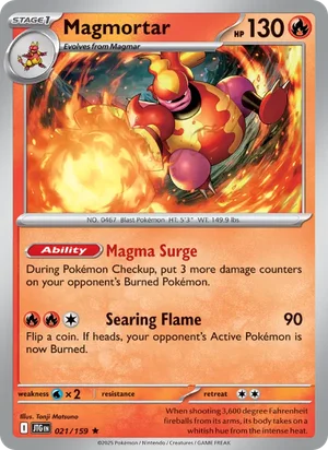 Magmortar Journey Together Pokémon TCG Rare 021