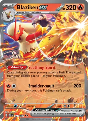 Blaziken ex Journey Together Pokémon TCG Double Rare 024