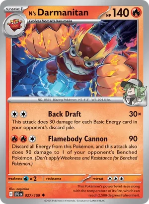N's Darmanitan Journey Together Pokémon TCG Uncommon 027