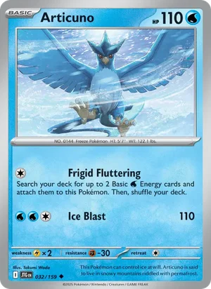 Articuno Journey Together Pokémon TCG Uncommon 032
