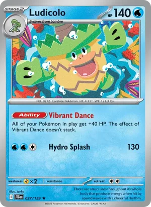 Ludicolo Journey Together Pokémon TCG Rare 037