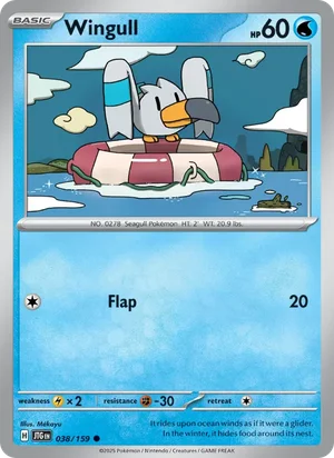 Wingull Journey Together Pokémon TCG Common 038
