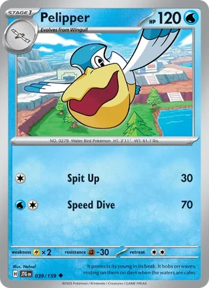 Pelipper Journey Together Pokémon TCG Uncommon 039