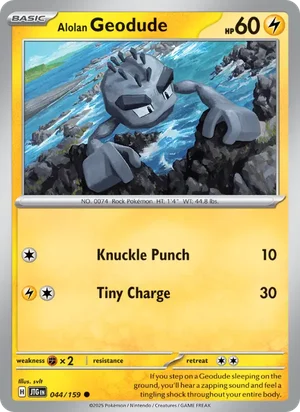Alolan Geodude Journey Together Pokémon TCG Common 044