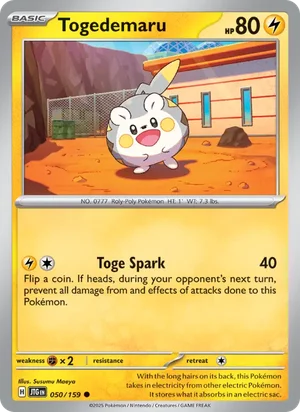 Togedemaru Journey Together Pokémon TCG Common 050