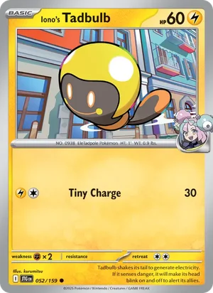 Iono's Tadbulb Journey Together Pokémon TCG Common 052