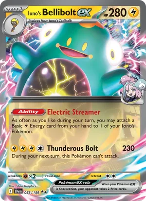 Iono's Bellibolt ex Journey Together Pokémon TCG Double Rare 053