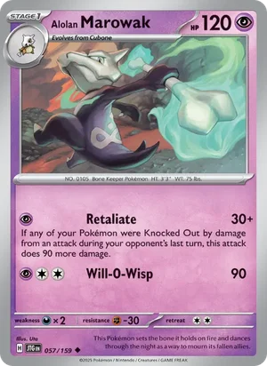 Alolan Marowak Journey Together Pokémon TCG Uncommon 057