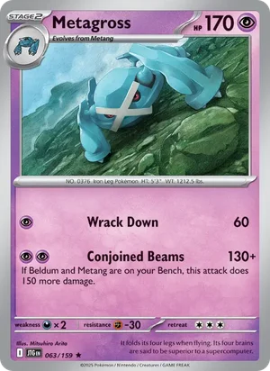 Metagross Journey Together Pokémon TCG Rare 063