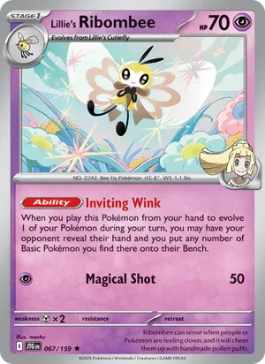 Lillie's Ribombee Journey Together Pokémon TCG Rare 067