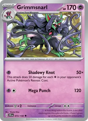 Grimmsnarl Journey Together Pokémon TCG Uncommon 073
