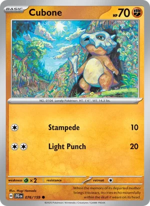 Cubone Journey Together Pokémon TCG Common 076