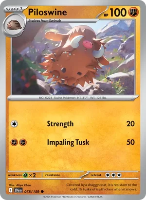 Piloswine Journey Together Pokémon TCG Common 078