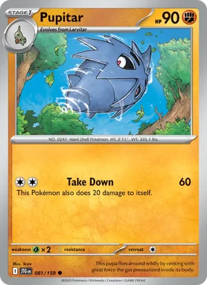 Pupitar Journey Together Pokémon TCG Common 081