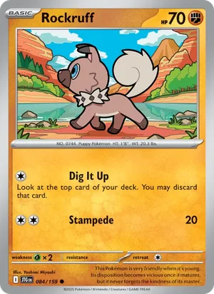Rockruff Journey Together Pokémon TCG Common 084