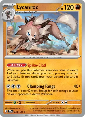 Lycanroc Journey Together Pokémon TCG Rare 085