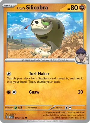 Hop's Silicobra Journey Together Pokémon TCG Common 086