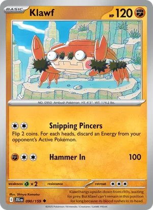 Klawf Journey Together Pokémon TCG Uncommon 090
