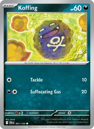 Koffing Journey Together Pokémon TCG Common 091