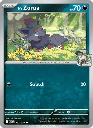 N's Zorua Journey Together Pokémon TCG Common 097