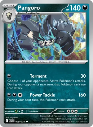 Pangoro Journey Together Pokémon TCG Uncommon 099