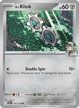 N's Klink Journey Together Pokémon TCG Common 103