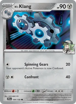 N's Klang Journey Together Pokémon TCG Common 104