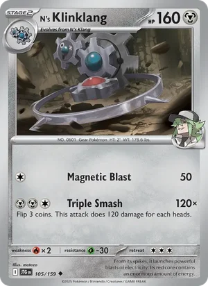 N's Klinklang Journey Together Pokémon TCG Uncommon 105