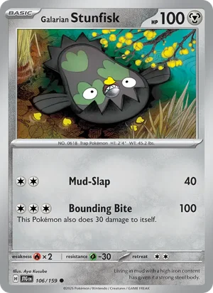 Galarian Stunfisk Journey Together Pokémon TCG Common 106