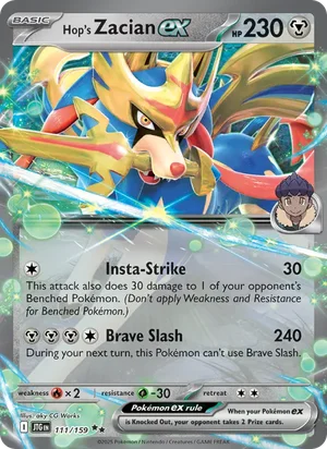 Hop's Zacian ex Journey Together Pokémon TCG Double Rare 111