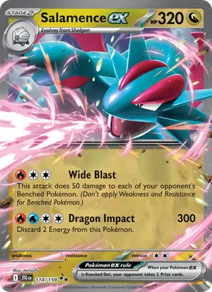 Salamence ex Journey Together Pokémon TCG Double Rare 114