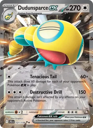 Dudunsparce ex Journey Together Pokémon TCG Double Rare 121