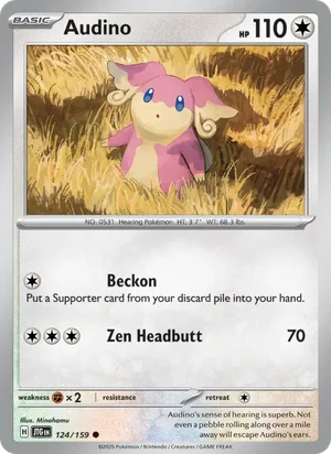 Audino Journey Together Pokémon TCG Common 124