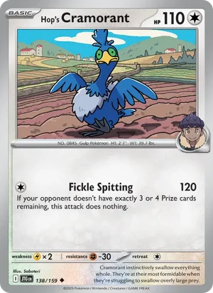 Hop's Cramorant Journey Together Pokémon TCG Uncommon 138