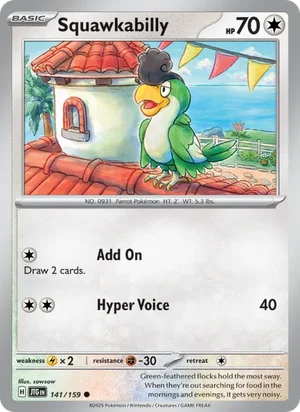 Squawkabilly Journey Together Pokémon TCG Common 141