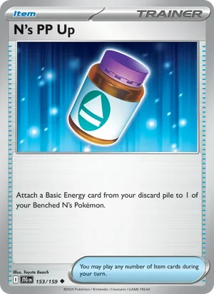 N's PP Up Journey Together Pokémon TCG Uncommon 153