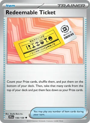 Redeemable Ticket Journey Together Pokémon TCG Uncommon 156