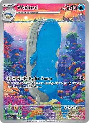 Wailord Journey Together Pokémon TCG Illustration Rare 162