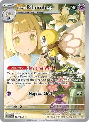 Lillie's Ribombee Journey Together Pokémon TCG Illustration Rare 164