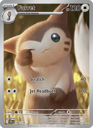 Furret Journey Together Pokémon TCG Illustration Rare 168