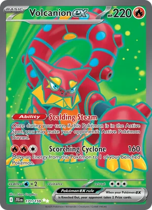 Volcanion ex Journey Together Pokémon TCG Ultra Rare 171